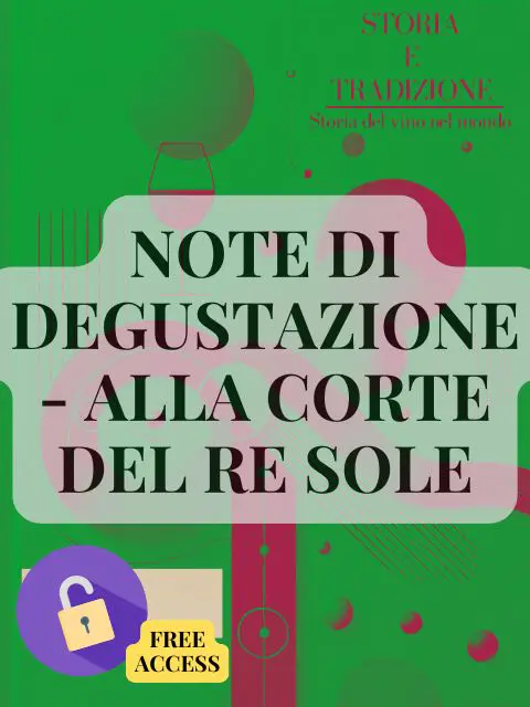 Copertina Note di degustazione - Alla corte del Re Sole